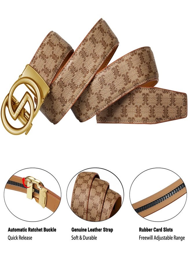 ITIEZY Ratchet Belts for Men - Leather Click Belt for Casual Dress 1 3/8", Mens Adjustable Belt Trim to Fit - Image 3